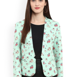 Printed Tailored-Fit Front Open Blazers